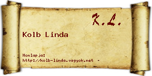 Kolb Linda névjegykártya